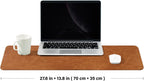Distressed Leather Desk Mat - Non-Slip PU Desk Pad for Office and Home - Desk Organization and Accessories - Ideal for Large Mouse Pad and Desk Mats on Top of Desks(Tan,27.6"x 13.8")