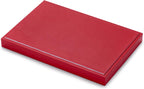 Oirlv Gorgeous Red Leather Jewelry Tray Flat Jewelry Display Tray Stackable Jewelry Organizer Plate
