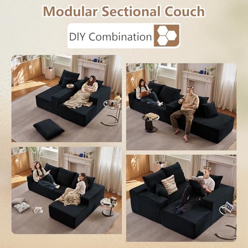 Sectional Couches for Living Room Cloud Couch Sofa with L-Shape Couch in a Bo...