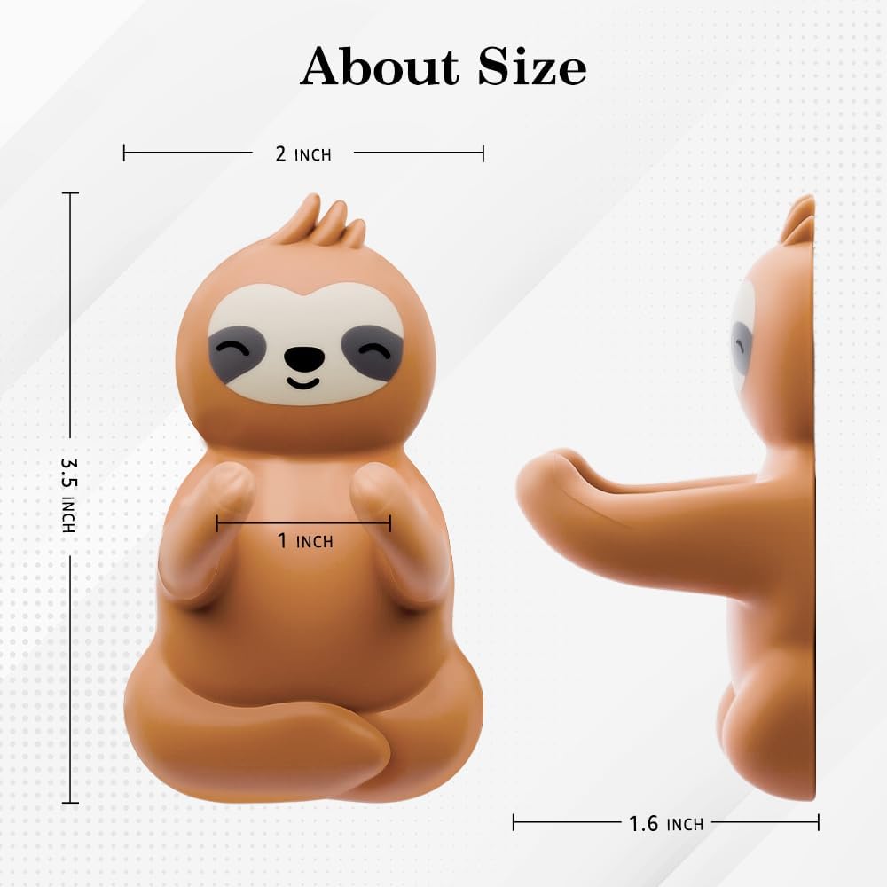 Cute Sloth Razor Holder Shower, Cute Gadgets Leg Razor Holder, Funny Bathroom Decor Accessories for Women Mom Sister Friend Wife Girlfriend, Women's Razor Hang in Shower, Sloth Gifts for Women