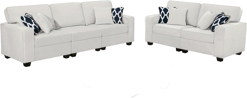 Legend Vansen Modular Sectional Sofa L Shaped Couch with Ottoman Modern Rever...