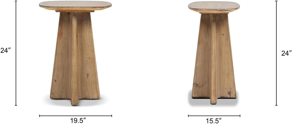 Jennifer Taylor Home Clarence 20" Reclaimed Pine Rectangular End Table, ...