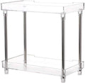 Bathroom Organizer Countertop, 2-Tier Vanity Tray Corner Shelf for Makeup Cosmetic Perfume Skincare Bathroom Supplies and More, Multi-Functional Acrylic Organizer in Vanity Dresser Bathroom