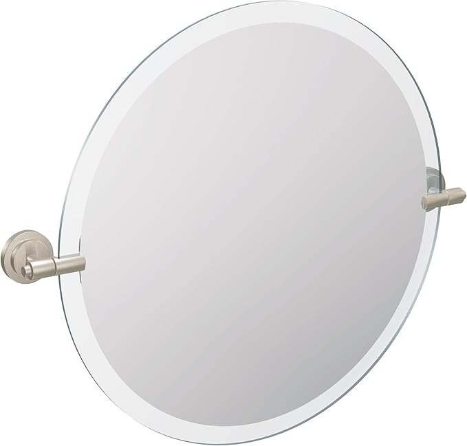 Moen DN0792BN Iso 22-Inch x 22-Inch Frameless Pivoting Bathroom Tilting Mirro...