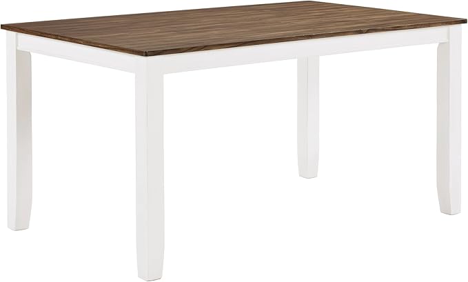 Lexicon Dining Table Set for 6 with Chairs, Wood 7 Piece Farmhouse Dining Room Table and Chairs Set of 6, Cross Back, Easy Assembly Seater for Indoor Home, Dinner, Kitchen, Cherry/White
