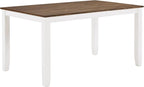 Lexicon Dining Table Set for 6 with Chairs, Wood 7 Piece Farmhouse Dining Room Table and Chairs Set of 6, Cross Back, Easy Assembly Seater for Indoor Home, Dinner, Kitchen, Cherry/White