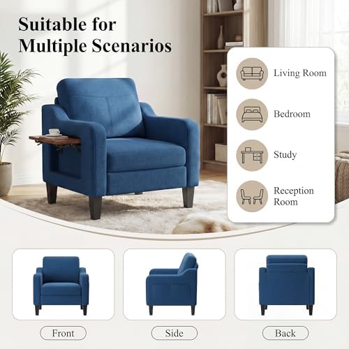 Accent Chairs Set of 2 for Living Room, Mid-Century Upholstered Armchair with...