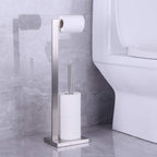 Free Standing Toilet Paper Holder Stand with Reserve, Bathroom Tissue Dispenser Paper Roll Storage Holder Stand for Jumbo Roll, Stainless Steel Rustproof Brushed Finish
