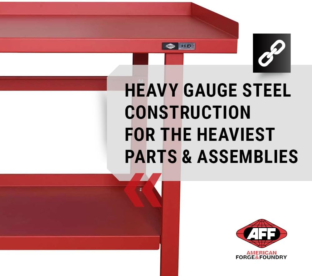 AFF Workbench - Heavy Duty Work Table with Storage Shelf - 1300 LB Capacity (Multiple Sizes available)