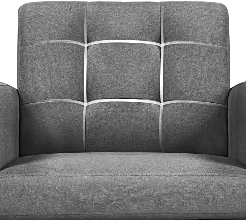 Yaheetech Mid Century Accent Chairs Set of 2 Living Room Chairs Dark Gray