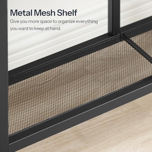 HOOBRO Narrow Console Table, Sofa Table, 4-Tier Industrial Entryway Table wit...