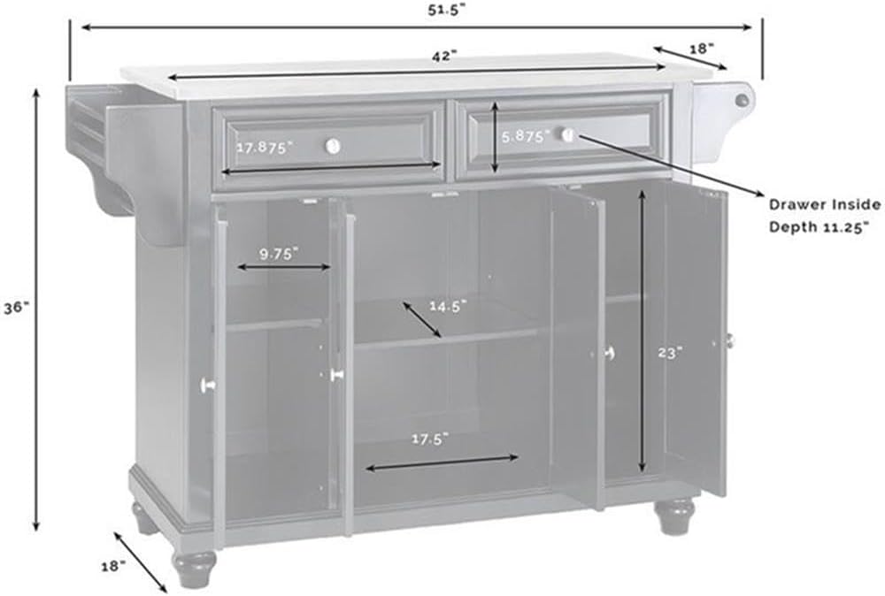 Pemberly Row Modern Natural Wood Top Kitchen Island in Mahogany