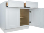 Hollywood Fabiani Design Base Kitchen Cabinet - 30 in. W x 24 in. D x 34.5 in. H, Shaker White, Solid Wood Frame, 1/2-Inch Cabinet-Grade Plywood Box, Soft-Close Door, Ready to Assemble
