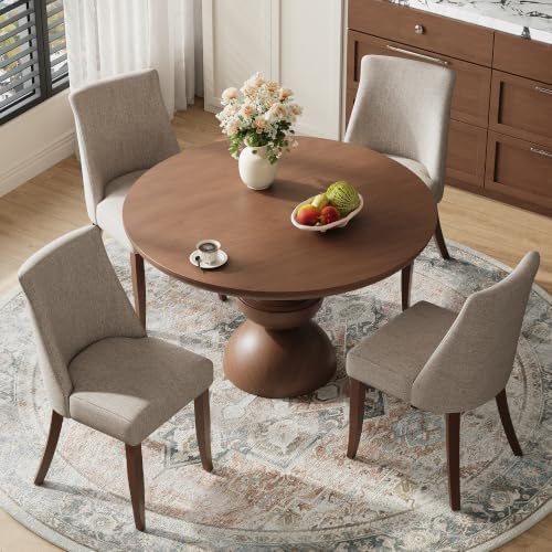 COLAMY Upholstered Dining Chairs Set of 6, Mid Century Modern Kitchen Chairs ...