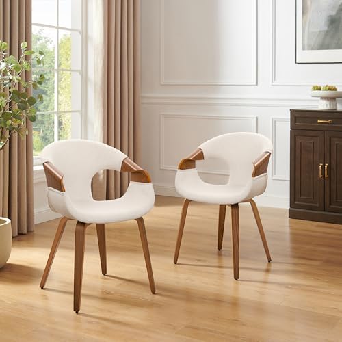 Zouron Fabric Dining Chair, Upholstered Chair with Armrest, Accent Chairs wit...