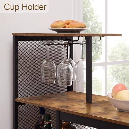 VECELO Bar Table and Chairs Set for 2, 3-Piece Dining Set with Storage Shelve...