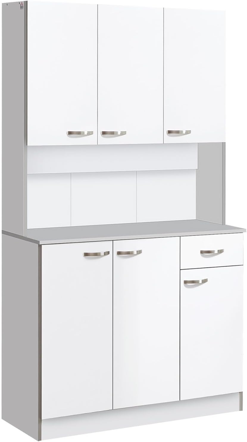 71" Modern Freestanding Kitchen Buffet Hutch with Server and Storage,for...