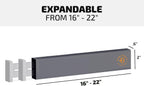Bambüsi 4 Pack Drawer Dividers - 2.6" High, 16-22" Adjustable Bamboo Drawer Organizers for Clothes, Expandable Dresser Separators in Bedroom/Bathroom/Kitchen/Office Organization and Storage (Grey)