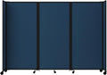 Versare Room Divider 360 Portable Wall Partition | Folding Panels | Large Freestanding Divider | Locking Wheels | Temporary Room Separator