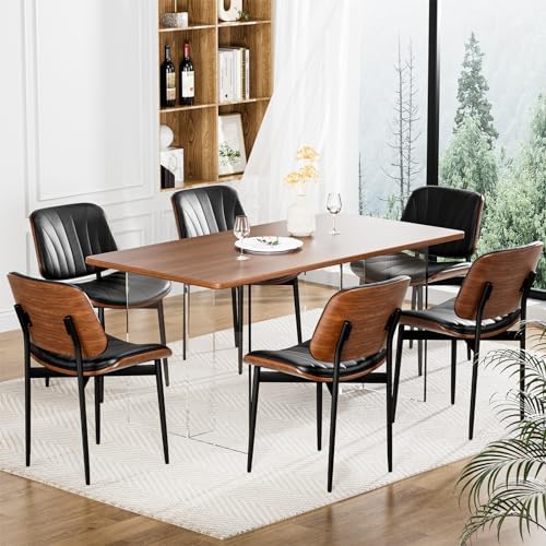 YaFiti Dining Chairs Set of 2, Mid Century Modern PU Leather Kitchen Chairs |...