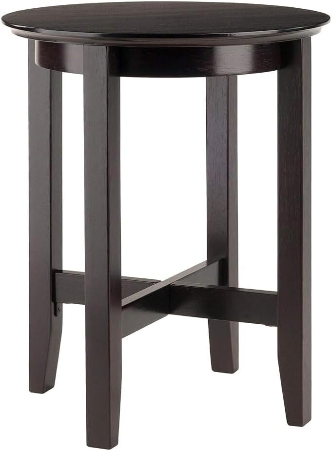 HomeStock Boldly Bohemian End Table - Artistic Design with Rich Espresso Fini...