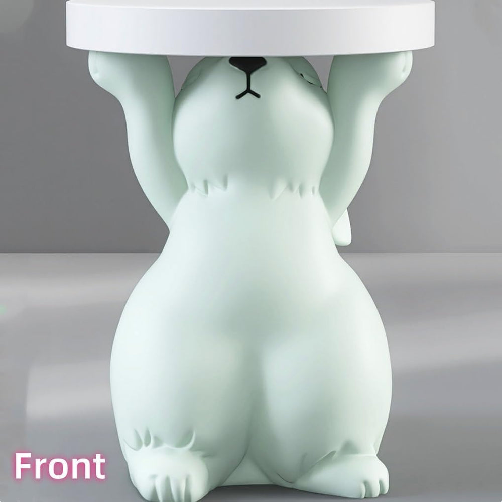 Side Table for Couch, Cute Style Rabbit Shape End Table, Living Room Decor wi...