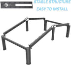 FUIOBYVV 6 Inch Twin Bed Frame with Rounded Corner and Headboard Hole Mattress Retainers 3500 LBS Metal Heavy Duty Steel Slats Support No Box Spring Needed Platform Noise Free Easy Assembly