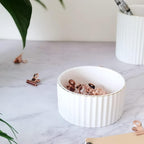 Paper Clip Holder for Desk Ceramic Paperclip Holders, Office Desktop Paperclips Binders Dispenser Organizer, White