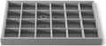 Velvet Stackable Jewelry Display Tray, 24 Grid Earring Ring Storage Tray, Drawer Divider Jewelry Accessories Organizer Plate (Gray)