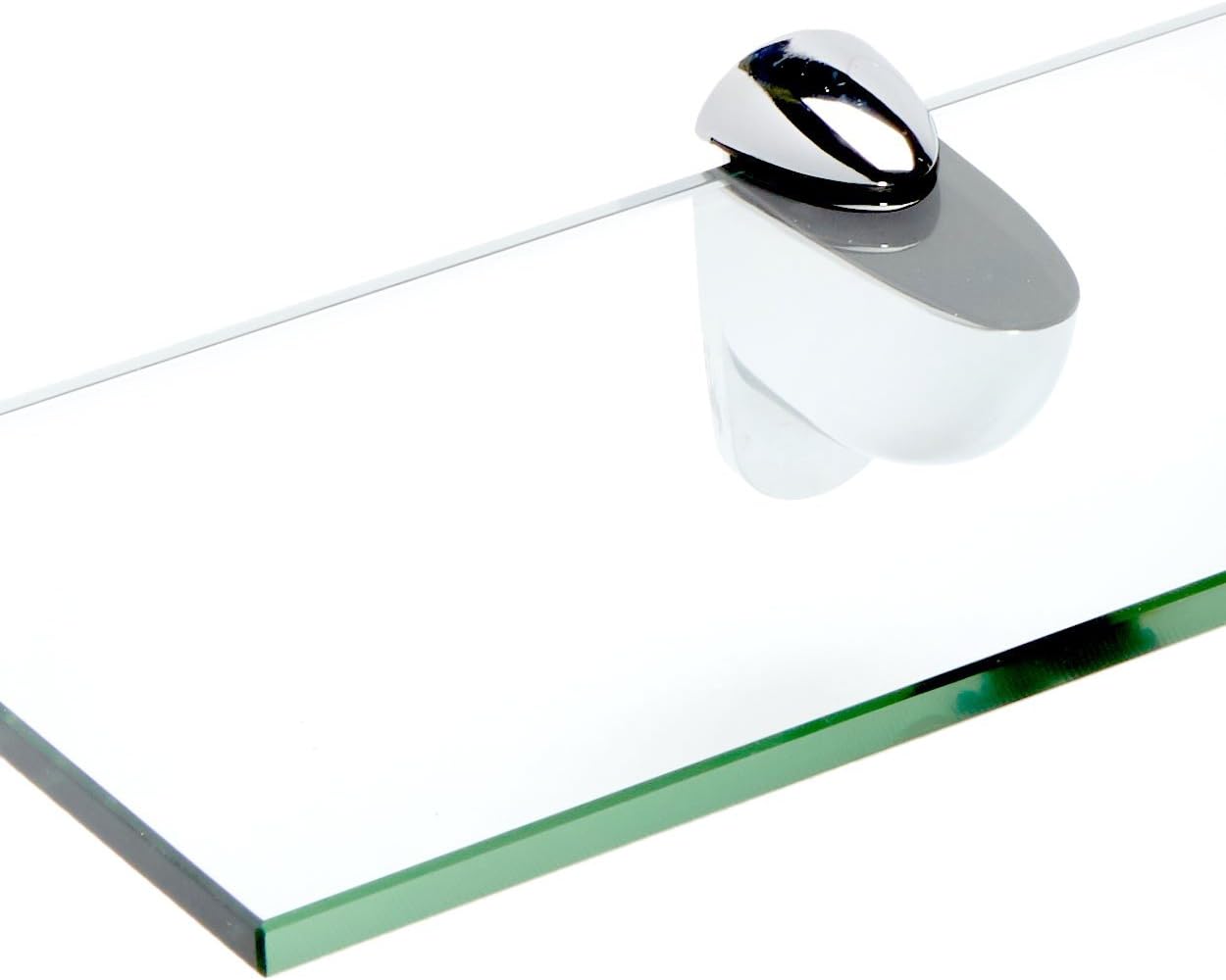 Spancraft Glass H-6x36-Chrome Heron Glass Shelf, Chrome, 6" x 36"