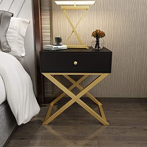 Telephone Table, Bedside Table with 1 Drawer Storage Rack Living Room Sofa Si...