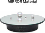 Rotating Display Stand Turntable Stand Black Spinning Stand for Product Shows with Telecontroller,7.87inch /17.6lbs Max Load,Black Round