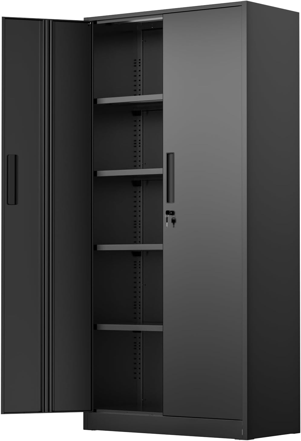 Incbruce 72” Metal Storage Cabinet, Garage Cabinets and Storage System with D...