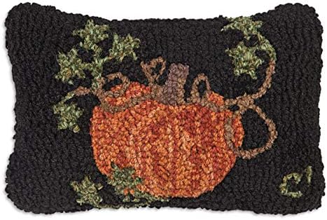 Chandler 4 Corners Artist-Designed Pumpkin Hand-Hooked Wool Decorative Throw ...