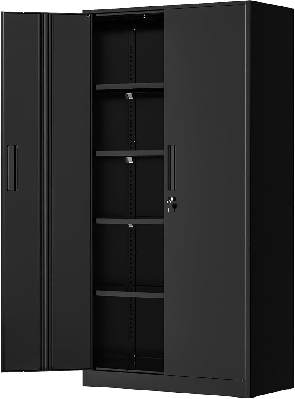 Greenvelly Metal Storage Cabinet with Lock, Steel Garage Storage Cabinet with...