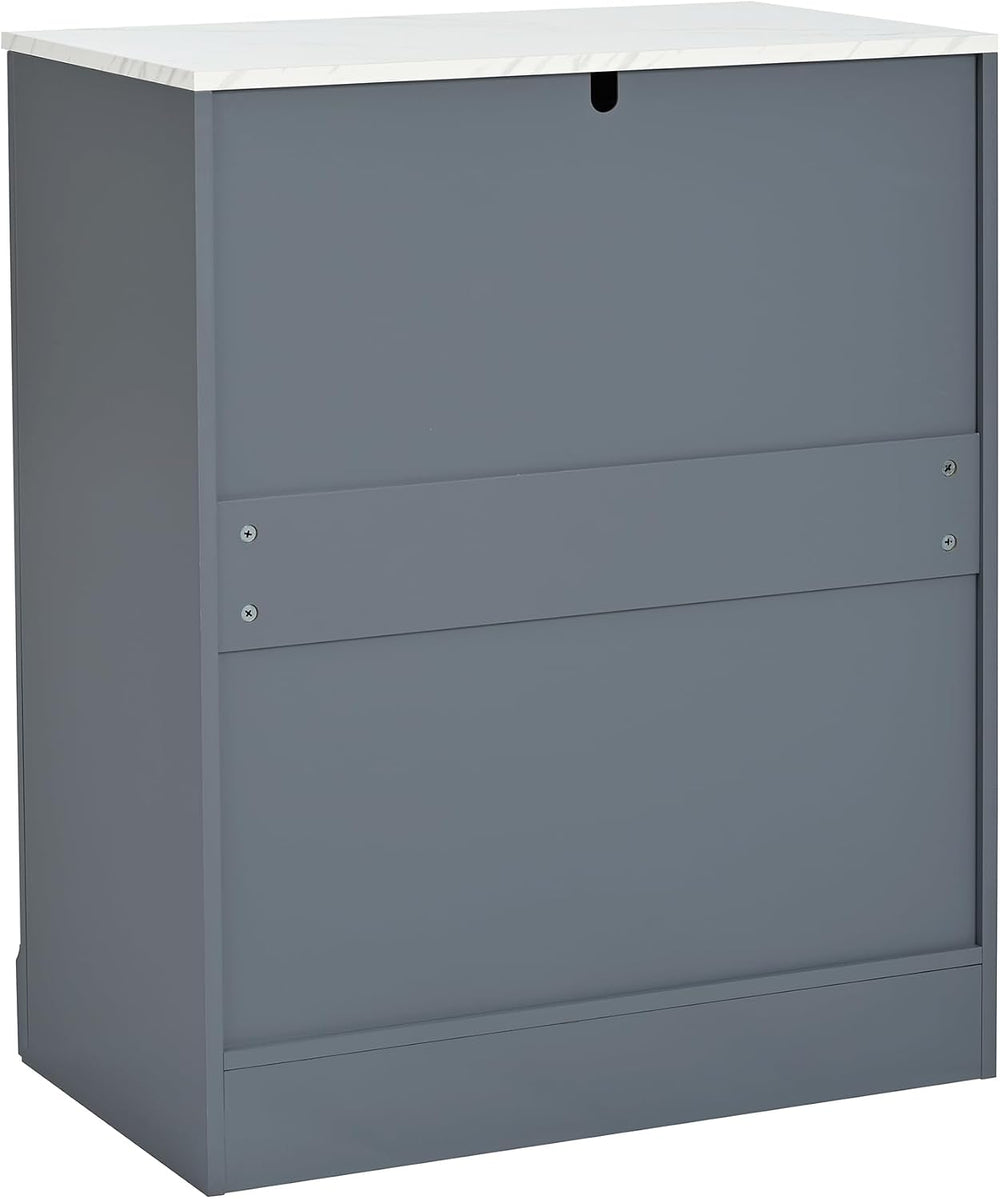 Bellemave Freestanding Coffee Bar Cabinet with Drawer & Adjustable Shelve...