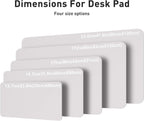 Aothia Faux Leather Desk Mat – Large Mouse Pad, Non-Slip PU Leather Blotter, Waterproof Writing Surface for Office and Home (Pale Lavender White, 47.2" x 23.6")
