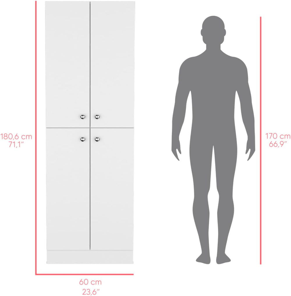 Pantry Cabinet Coahoma, Kitchen, White