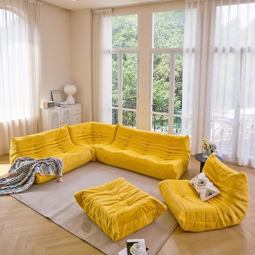 N&V Ottoman for Fireside Chair and Sofa, Soft Premium Corduroy,Foam Ottom...