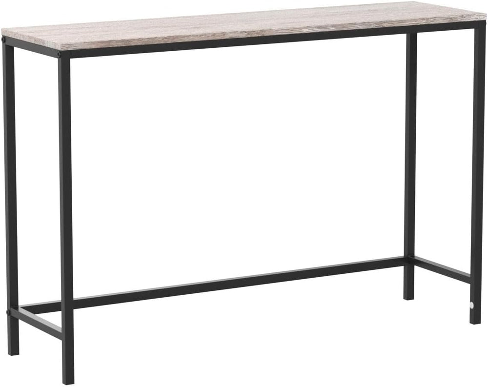 HOMERECOMMEND Console Table with Power Outlets and USB Ports,Rustic Brown | S...