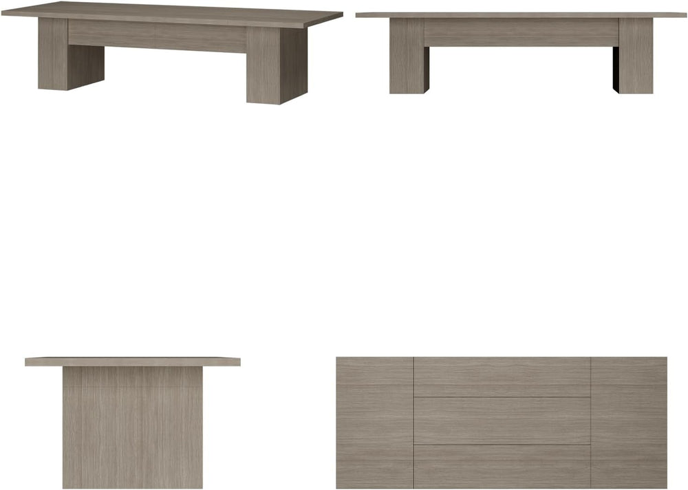 MOUMON 118 inch Kitchen Dining Table for 8-10, Wood Rectangular Kitchen Table...