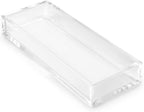Huang Acrylic Clear Hand Towel Tray 11"x4" (10.5"x3.5" Internal) | for Bathrooms, Kitchens, Hosting, Picnics, Parties | Long Lasting Premium Acrylic Construction
