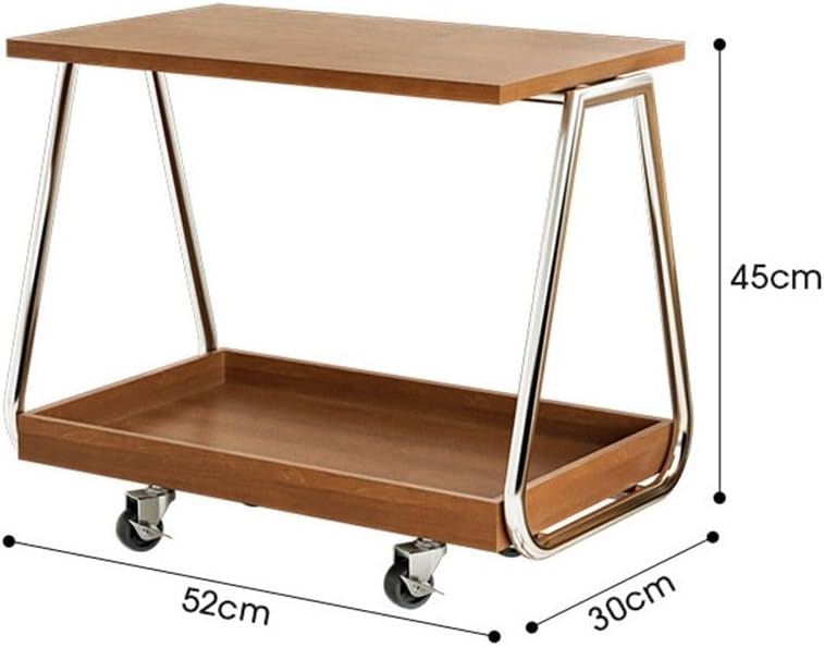 Mobile Side Table Mobile Sofa Side Table Modern Minimalist Trolley Wheeled St...
