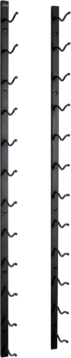 Jagged Ridge Wine Rooms - Premium Wall Mounted Metal Wine Rack - 12 Wine Bottles Holder - Modern Wine Rack, Matte Black - Space Saving for Home, Kitchen, Bar - Designed in Canada by Wine Enthusiasts