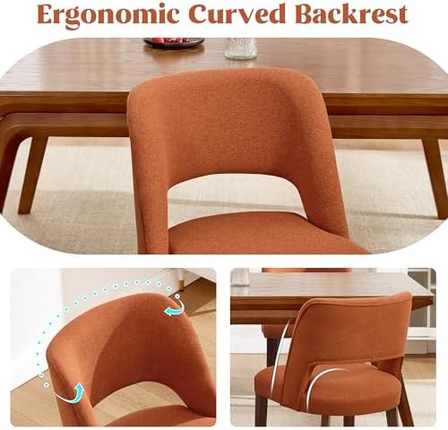 Dining Chairs Set of 2,Modern Dining Room Chairs with Thick Cushions,Upholste...