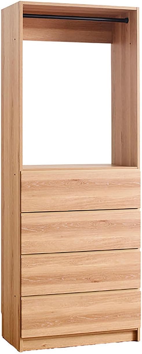 Prosper 32" Oak Wood Walk-in Closet with Four Drawers