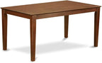 East West Furniture CAEN5-MAH-18 5 Piece Dinette Set Includes a Rectangle Dining Room Table and 4 Dark Coffee Linen Fabric Upholstered Parson Chairs, 36x60 Inch, Mahogany
