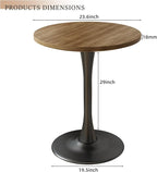Round Table Modern Dining Table Tulip Round Kitchen Table Mid Century Wooden Coffee Table for Living Room 24 inch