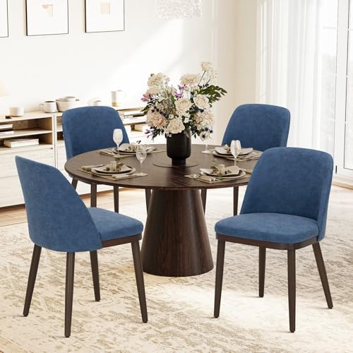 COLAMY Upholstered Dining Chairs Set of 2, Modern Kitchen Chairs with Back, L...
