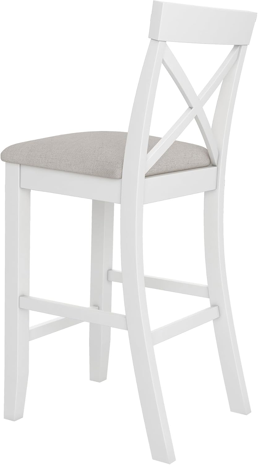 LUMISOL 3 Piece Pub Table and Chair Set, Small Wood Counter Height Bar Table ...